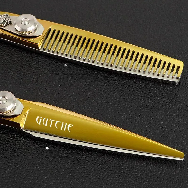 XIBI Professional Haircutting Scissors For Rounding Flattening And Trimming Stray Hair In Salons And At Home Hair-2