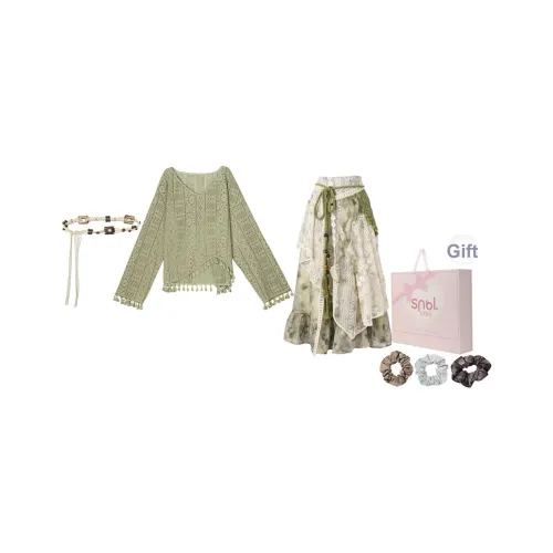 SNBL Топ+Юбка Женские Комплекты Юбка