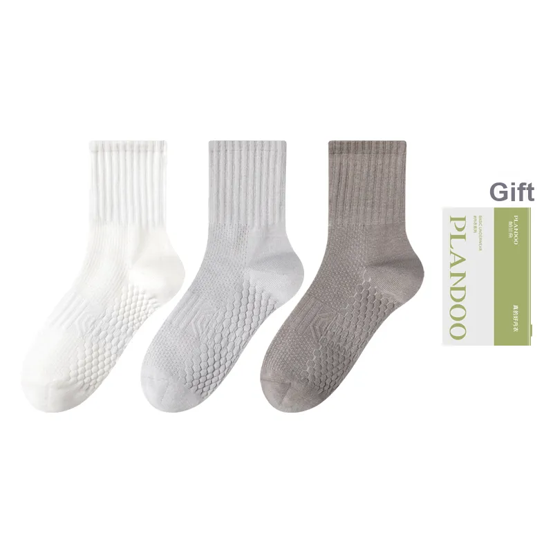 PLANDOO Mid Calf Socks Unisex Shopping Bag 3 Pack-9