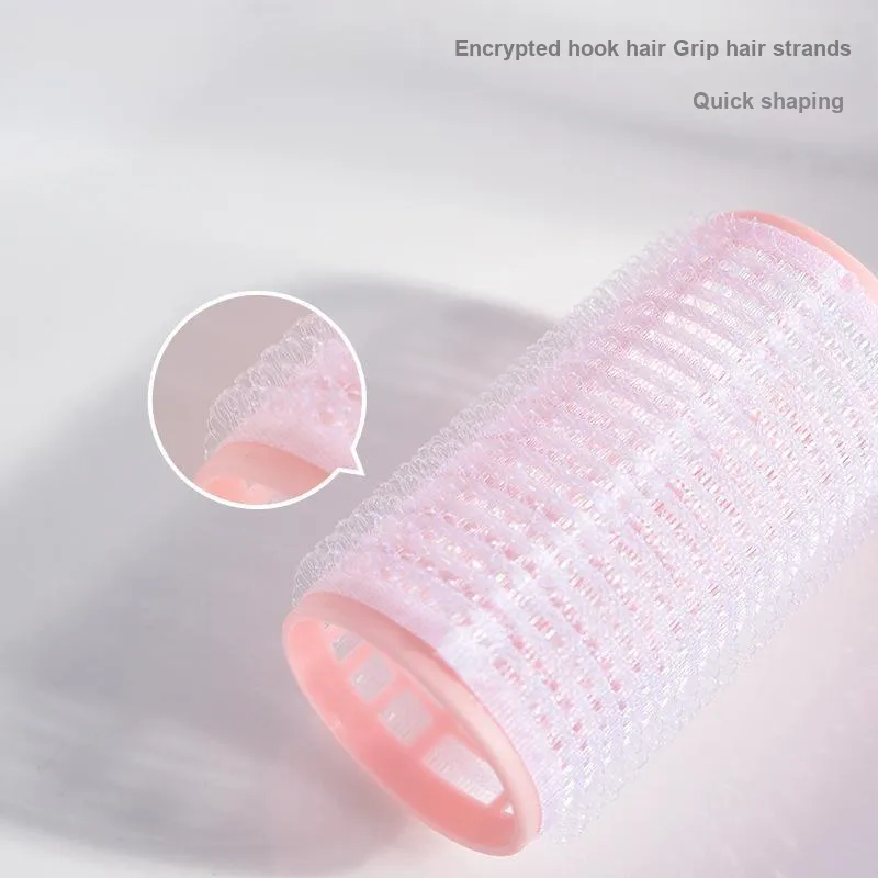 XIHUALUO 3 Pcs Crown Roll Hair Clip Self-Adhesive Hook-and-Loop Bangs Clip DIY Curler Curl-3