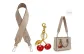 Taupe Underarm Wide Strap+Cherry Pendant