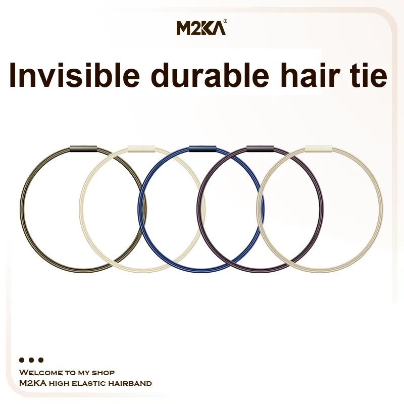 M2KA Premium Black Rubber Sports Hair Tie For High Ponytail Unisex-2