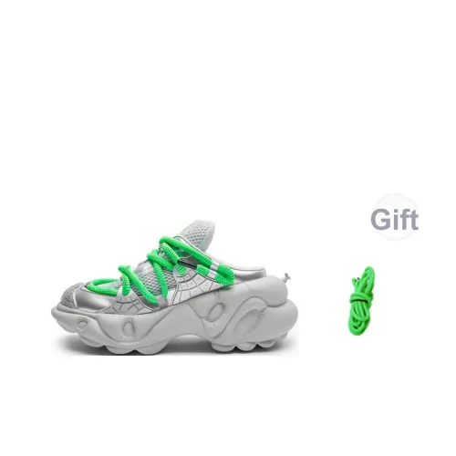 ZERO COSMOS Weightlessness Series Низкий топ Толстая подошва Кроссовки Унисекс Серебряный