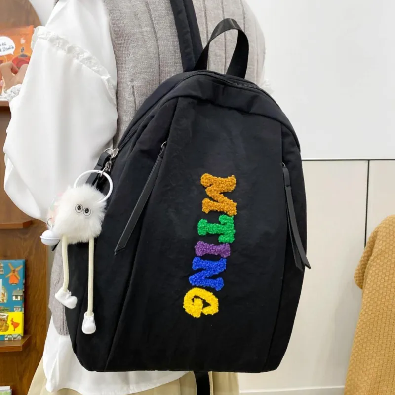 MOK Nylon Backpack Unisex Ecru/Black/Yellow/Khaki/Neon Green-7
