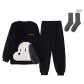 Black Set+Dark Gray Velvet Socks