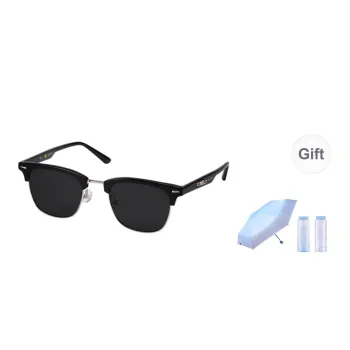 MUJOSH Astral Series Browline Half Rim Plate Sunglasses With UV400 UV Protection Unisex