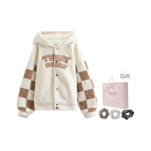 SNBL Экрю Женские Бархатные Куртки