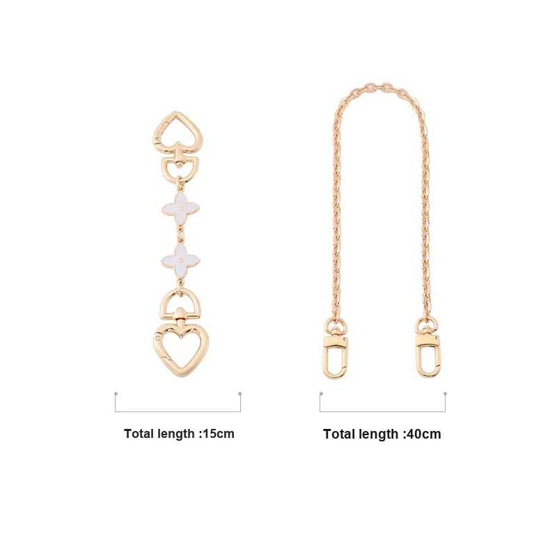 Gloya Metal Bag Accessory Women's Gold Tone/White-1