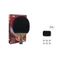 H7007 Short Handle Penhold Grip[Single Long Inverted Rubber]with 6-Pack Ball+Racket Cover