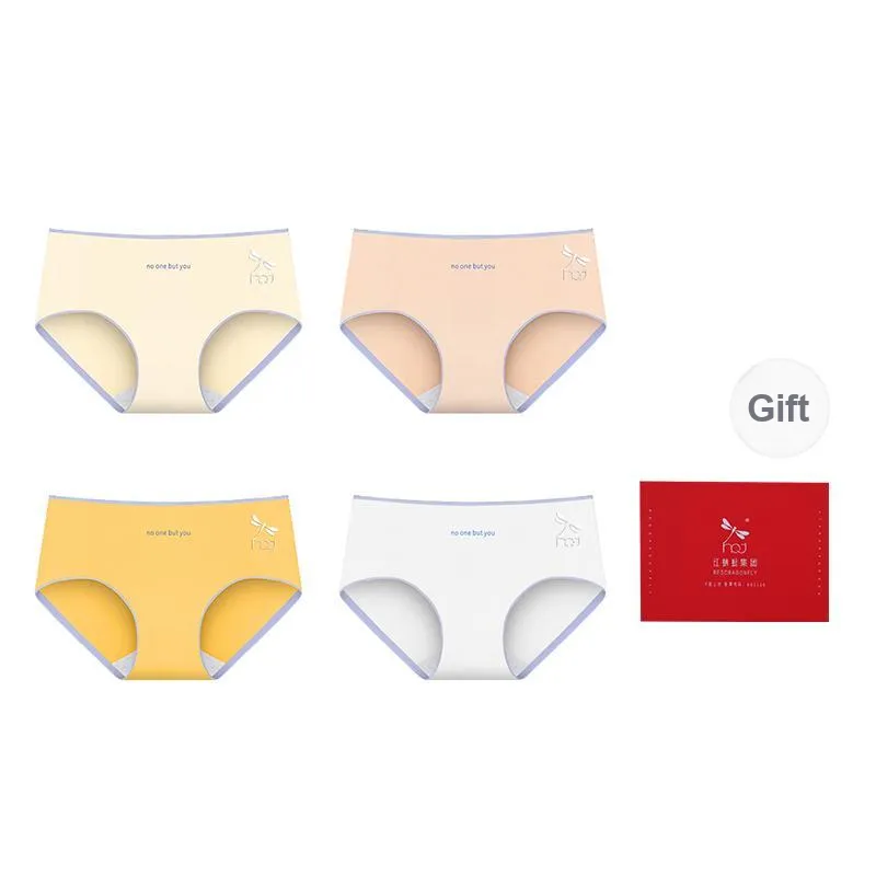 RED DRAGONFLY Cotton Panties Women's 4 Pack Gift Box Set-10