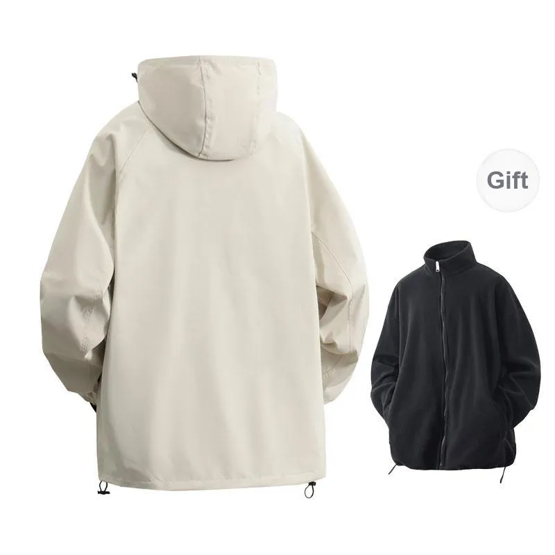 FASTFISH Thermal 3 in 1 Windbreaker Jacket Unisex Khaki-1