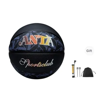 Anta Rubber Basketball Black Size 7 Ball Training Unisex