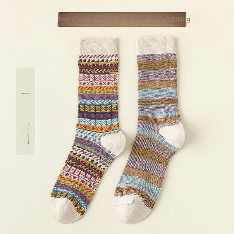 YOOKA Mid Calf Socks Unisex Combo Set-4