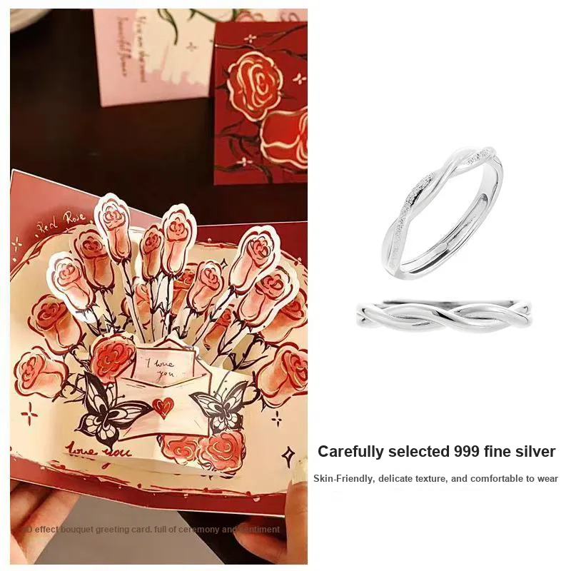 CLARKIA FLOWER Sterling Silver Rings Unisex-6