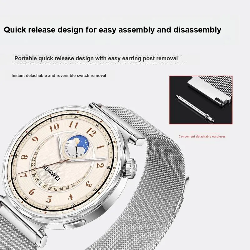 Watchbond Huawei Compatibility Watch Band 46mm Stainless Steel Material-1