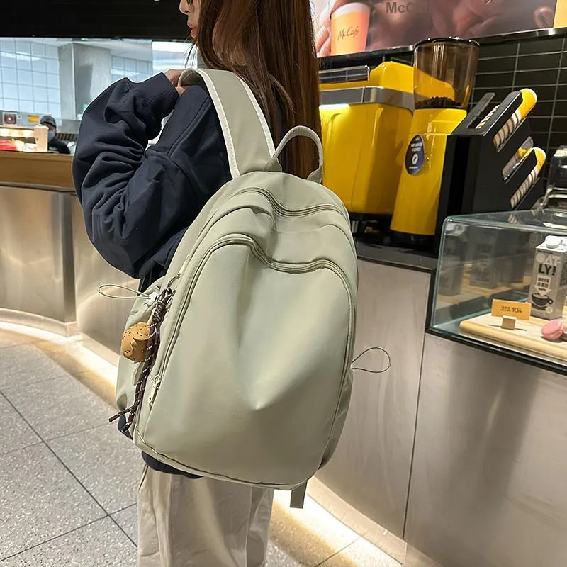 Yalu Nylon Backpack Regular Unisex White/Black/Purple/Green/Blue-16