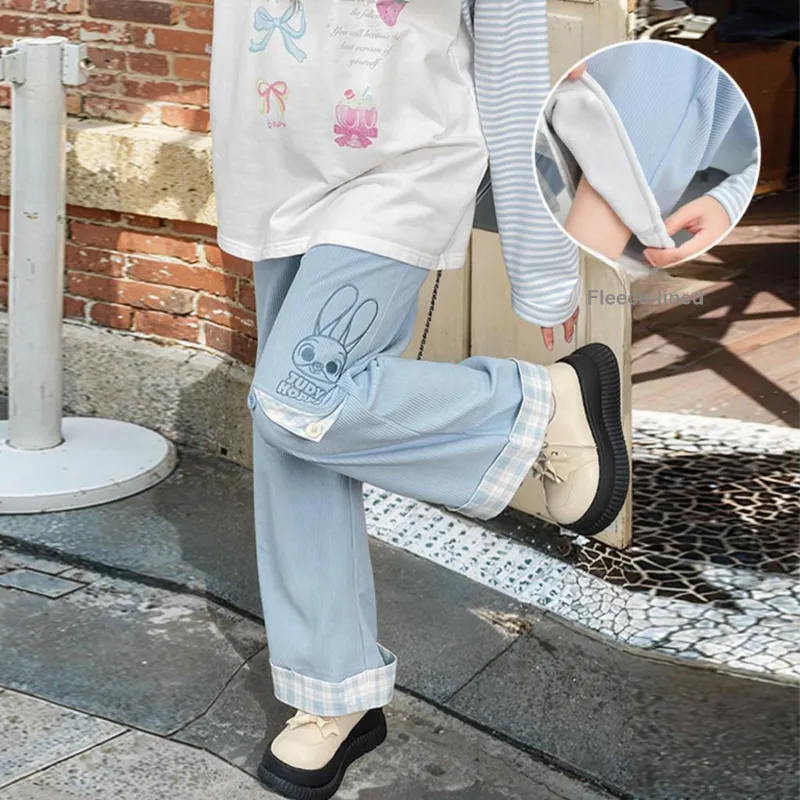 Snbl x Disney Casual Pants Women's Blue-2
