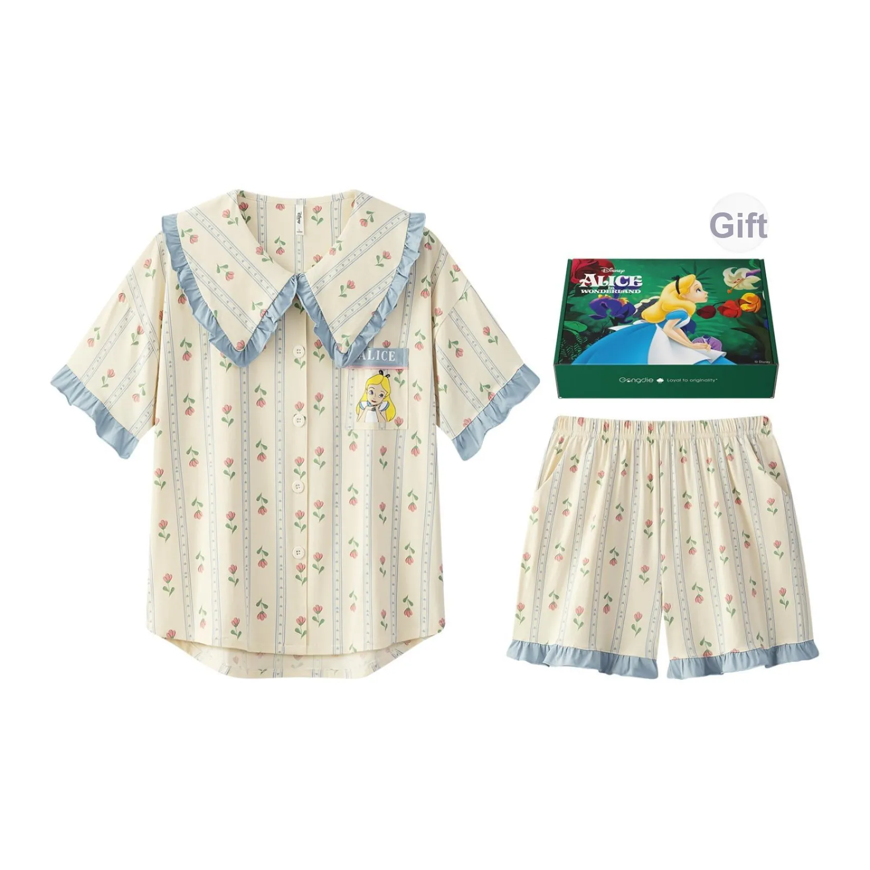 Gongdie X Disney Пижамный комплект женский абрикос набор в подарочной коробке