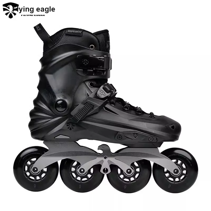 FLYING EAGLE Inline Skates Pp+pu Casual, Commuting, Street Cruising Unisex 36 46 X7D Meteorite Black, Elegant White-3
