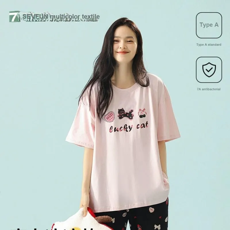 7 SEVFUN Pajama Set Women's Cherry Blossom Pink-1