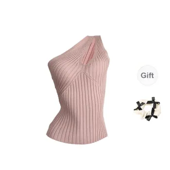 TORIGHT Tank Tops Women's Pink+Bowknot Hair Tie Comes With