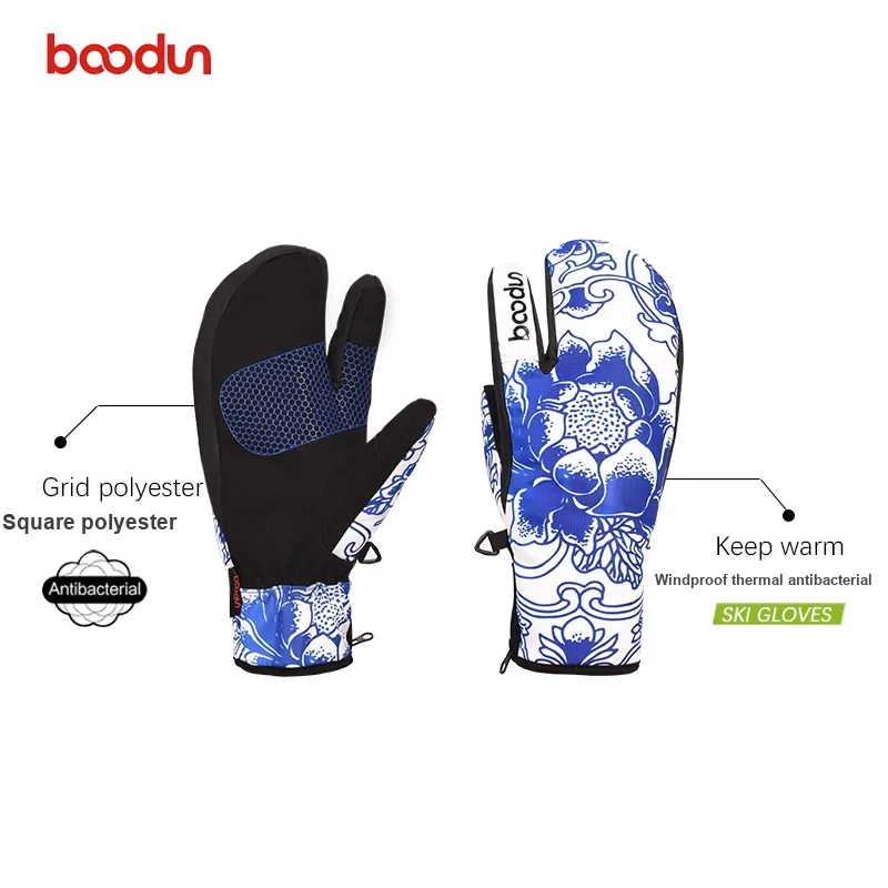 BOODUN Ski Gloves Insulated For Cold Weather Mittens Unisex-5