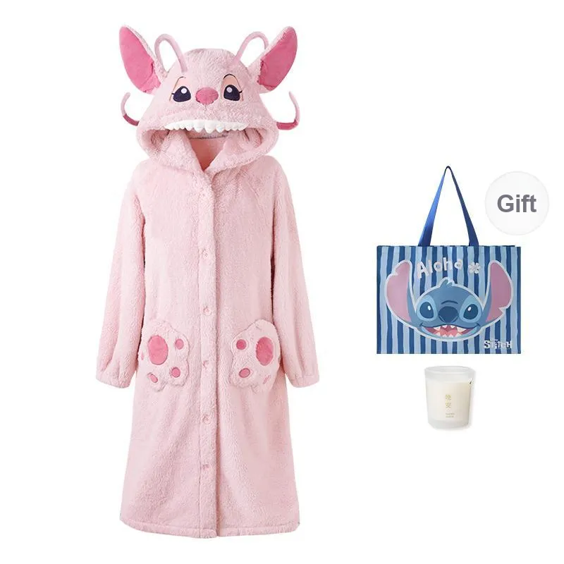 JINGYUN x Disney Pajama Robe Winter Women's Pink-5