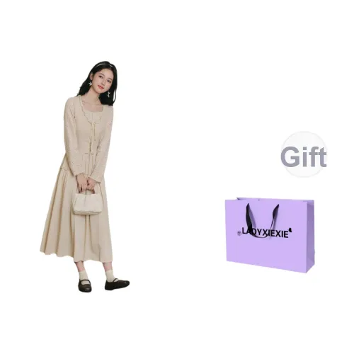 LADYXIEXIE Длинное платье с длинными рукавами женское