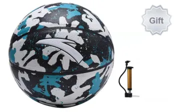 Anta PU Basketball White Black Blue Size 7 Ball Training Unisex