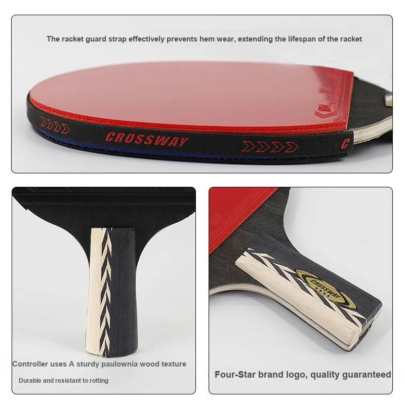 CROSSWAY Ping Pong Paddles Unisex All Wood Red-8
