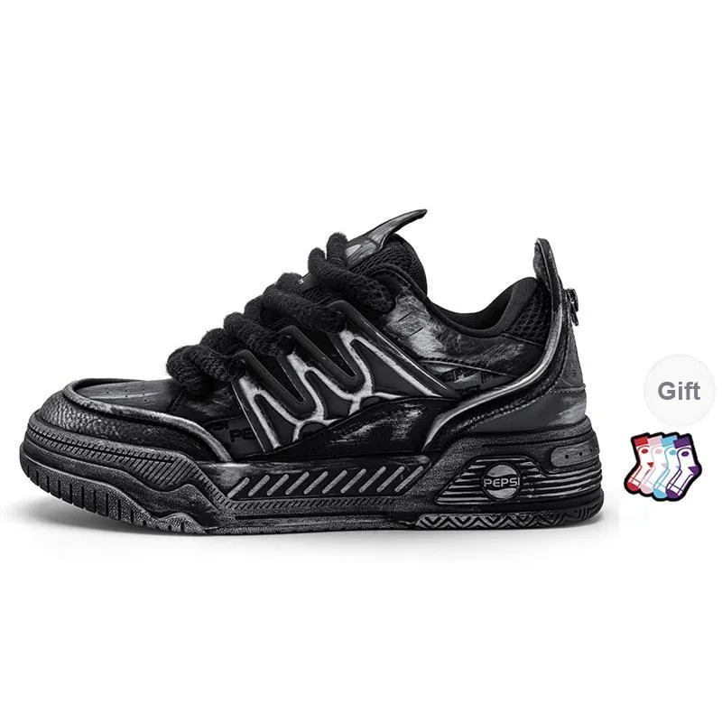 Pepsi Slip-Resistant Cushioning Abrasion-Resistant Low-Top Skateboard Shoes Men's-21