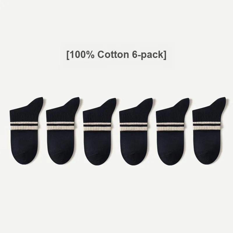 H YXIANG Mid Calf Socks Unisex 6 Pack-3