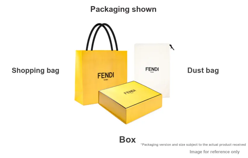 FENDI Peekaboo ISeeU Striped Fabric Calfskin Trim Shoulder Bag Crossbody Bag Handbag Medium Size Women's Light Umber-7