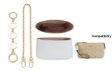 Nolita 19 Exclusive DuPont Paper Liner+White Moon Round Buckle Extender Chain Gold-Tone