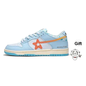 RIPSTAR SKBD Low Maxes Future Anti Slip Wear Resistant Low Top Skateboard Shoes Unisex Blue Orange