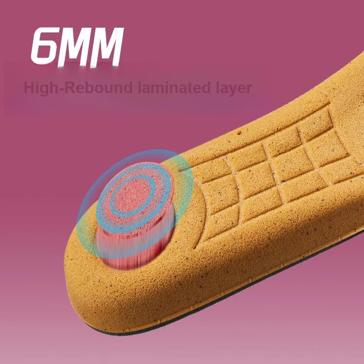 Jing Jianda High Rebound Foam Insoles Unisex Red Blue-4