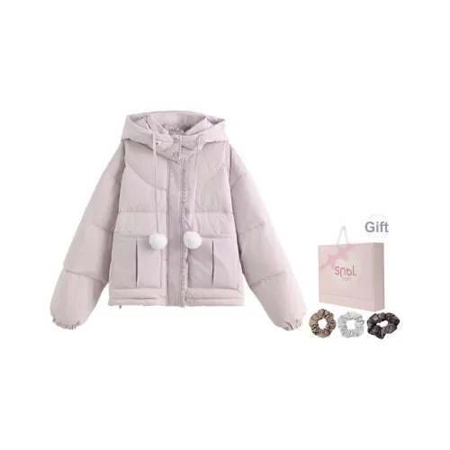 SNBL Светло-фиолетовый женский пуховик