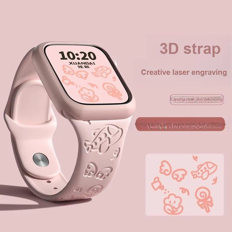 Mr. Strap Watch Band Apple Compatibility Silicone Material-1