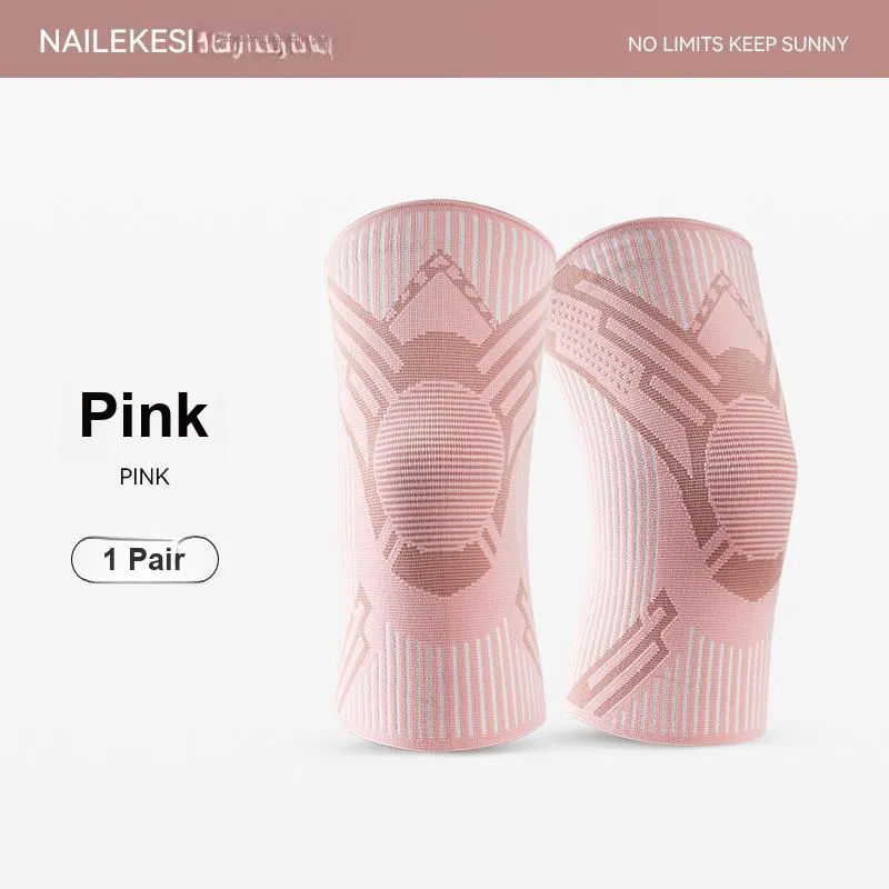 NAILEKESI Fitness Women's Nylon Elastane Bamboo Charcoal Yarn Knee Pads-2
