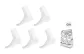White 5 Pack+Shopping Bag