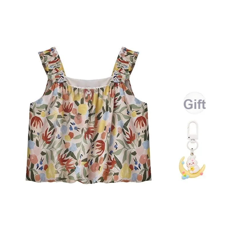 Princess Berdele Топ на бретелях Женские Цветочный Топ+Розыгрыш