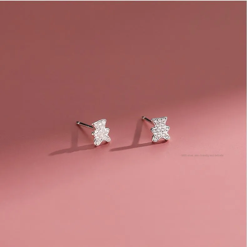 MONI JEWELLERY S999 Fine Silver Stud Earrings Women's-3