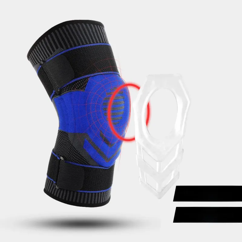 TMT Running Unisex Nylon Elastane Silicone Knee Pads-4