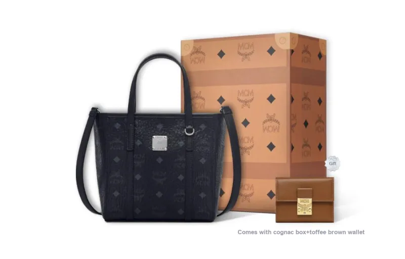 MCM Toni Shopper Mini Visetos Black-6
