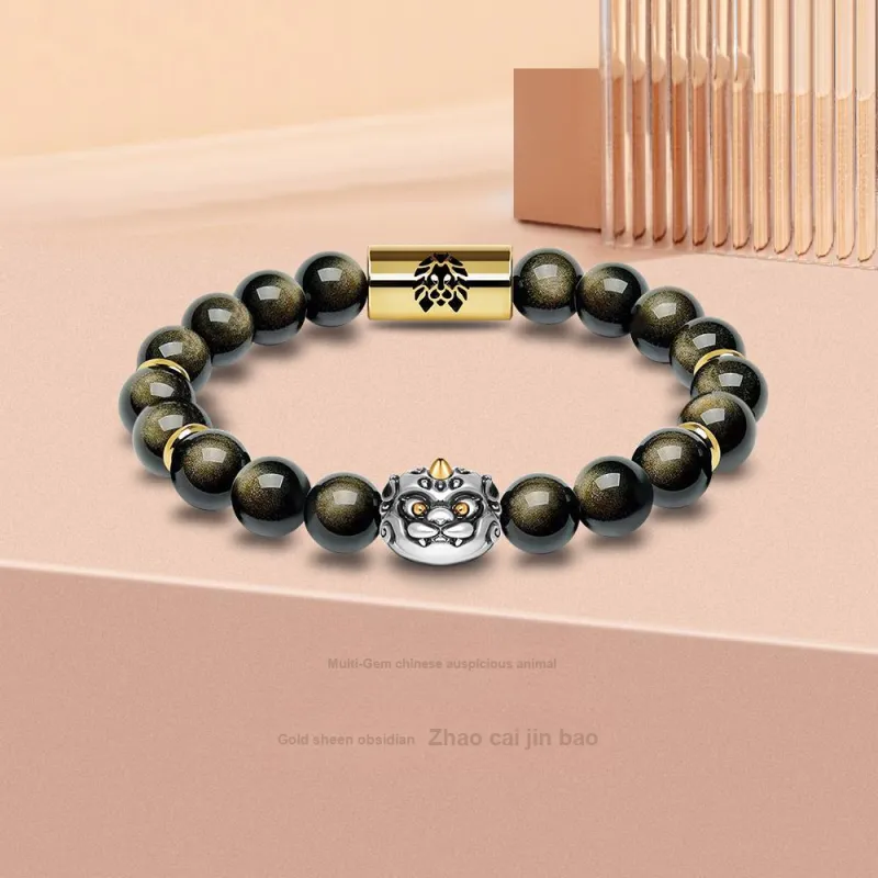 Rastaclat Obsidian Jade Bracelets Unisex-3
