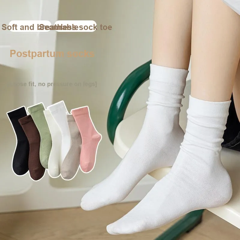 Lan Miao Mid Calf Socks Women's Shopping Bag 5 Pack-22
