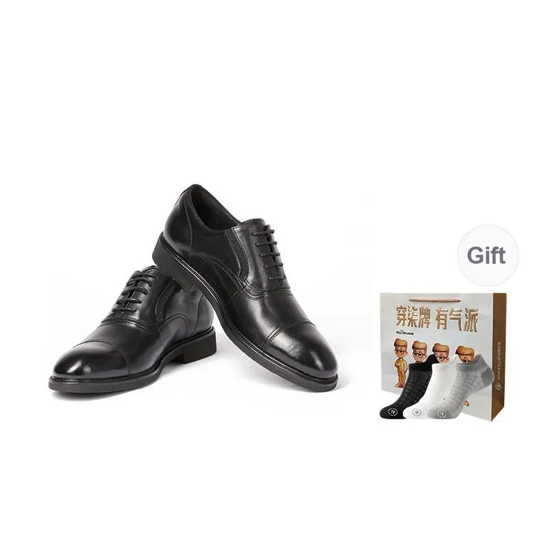 SEVEN Dress Shoes Men Low Top Black-6