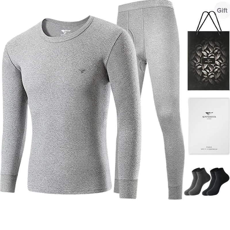 SEPTWOLVES Thermal Set Men's Gift Box Set+Shopping Bag-6
