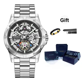 GAIDU Explorer Collection Automatic Mechanical Movement Steel Strap Watch Men's Watches Black Dial