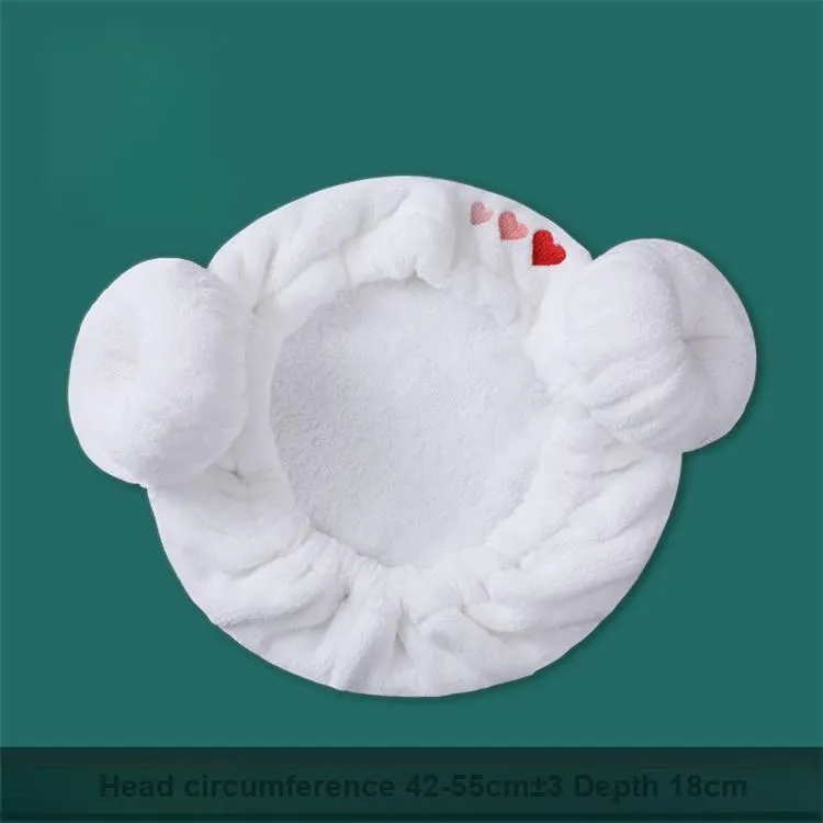 Drizzle Sheep Horn Bath Cap Solid Color-11